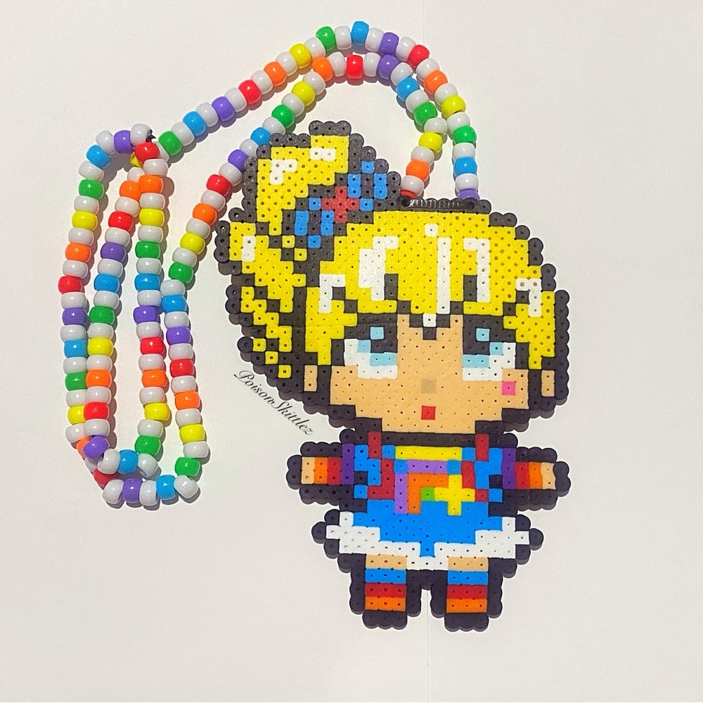 Rainbow Brite Chibi Necklace Kandi Rave